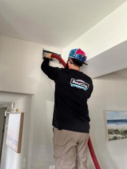 HVAC technician Cleaning HVAC ducts in Spring